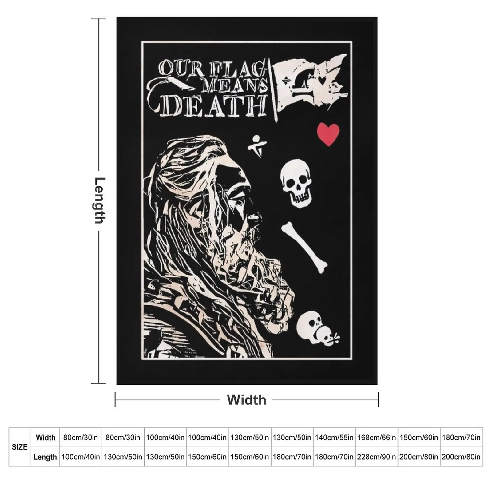 Our Flag Means Death, ofmd, stede bonnet, blackbeard, pirate Throw Blanket couch cozy soft plush fuzzy picnic outdoor blanket