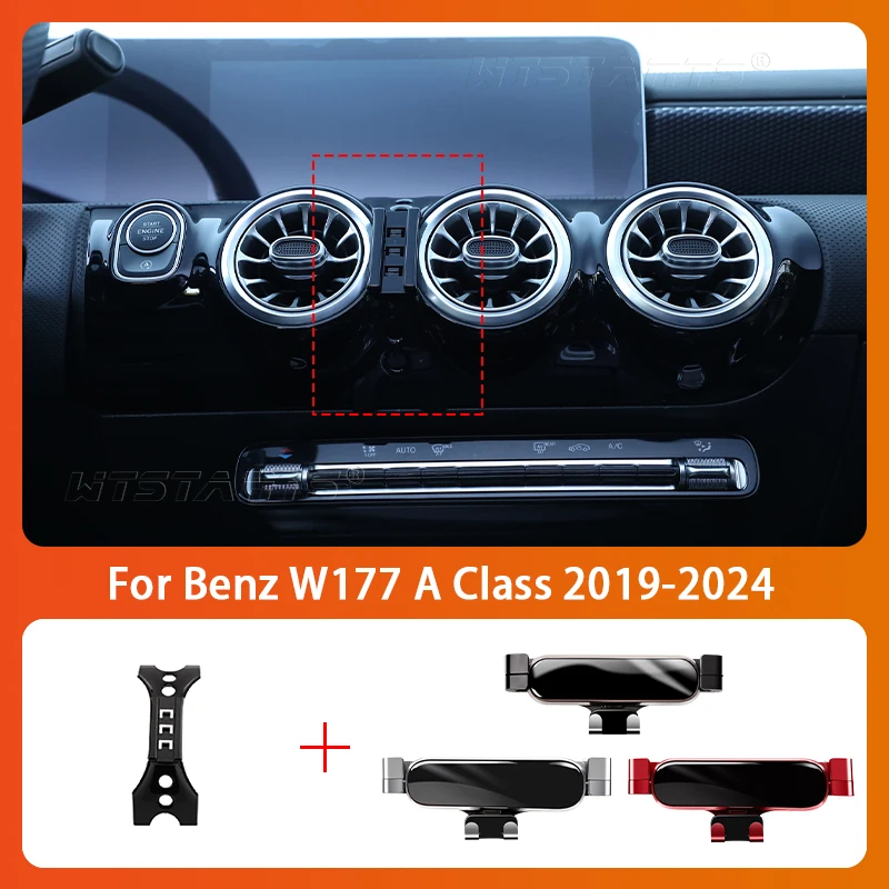 Car Mobile Phone Holder For Mercedes Benz W177 A Class 19-2024 360 Degree Rotating GPS Special Mount Support Navigation Bracket