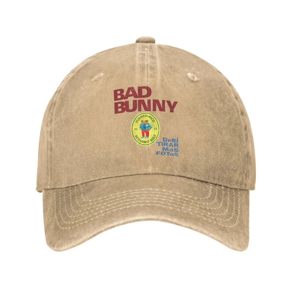 

Повседневная бейсболка Bad Bunny Debi Tirar Mas Fotos DTMF, мужская потертая бейсболка, уличная регулируемая кепка для путешествий, шляпа