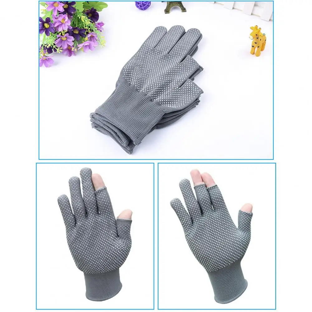 1 Pair Widely Use Fishing Gloves 3D Particles Palm Sports Gloves Sweat-wicking Summer Gym Workout Fitness Gloves  Multi-function
