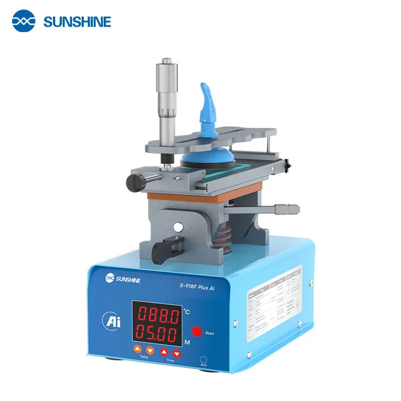 Sunshine S-918F Plus Ai Intelligent voice LCD Screen Separator For Mobile Phone Frame Disassembly Curved Glass Separating Repair