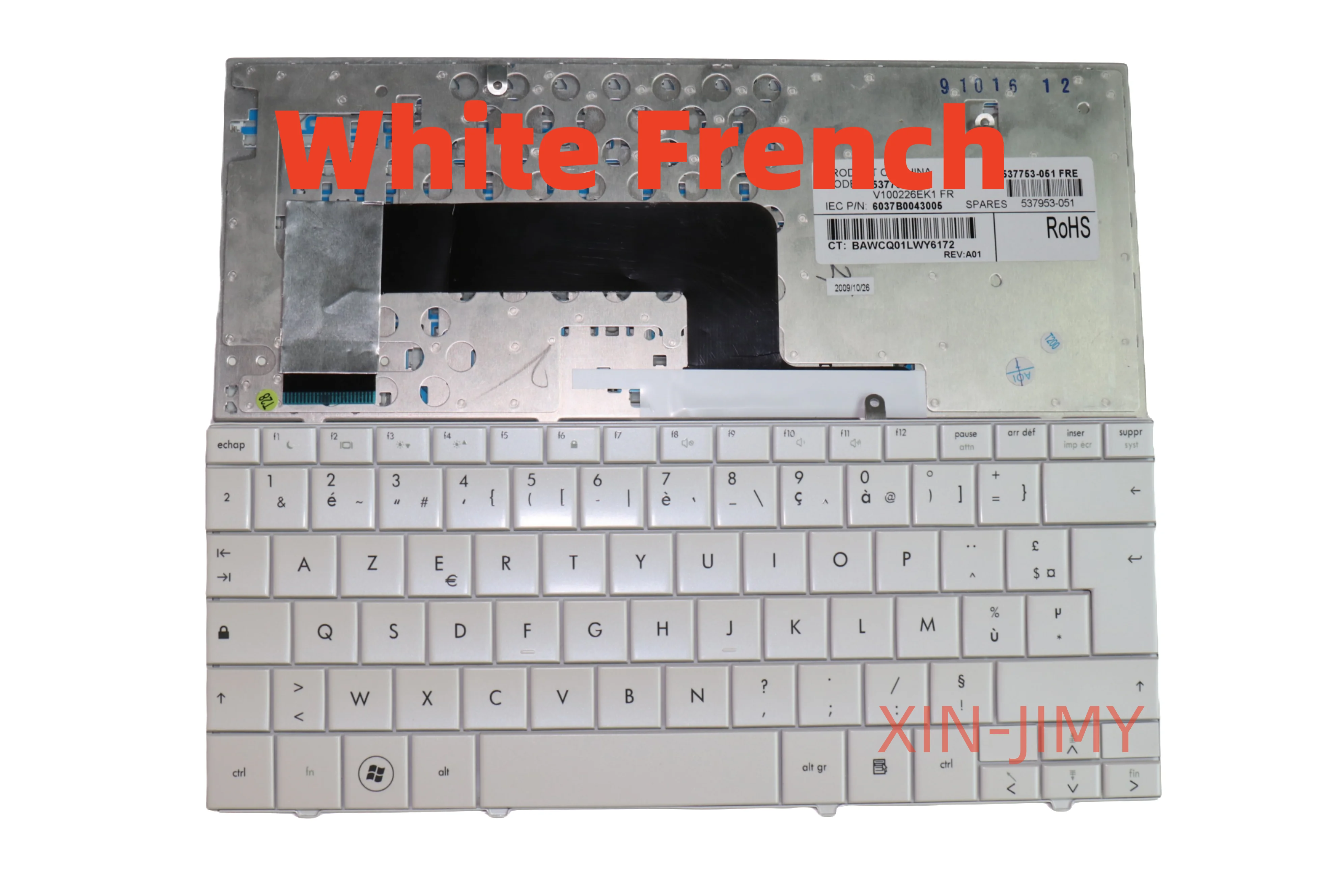 New Laptop keyboard for HP Compaq Mini110 Mini 110 110-1000 Mini 102 Presario CQ10-100 French /Fr white No-backlit