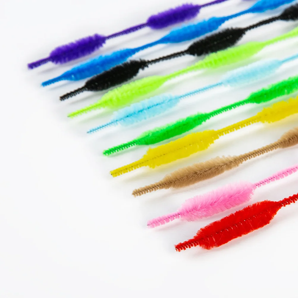 Nettoyeur de tuyaux ondulés, tiges torsadées pour enfants, bricolage, artisanat d'art, métal et soie, fournitures d'activités éducatives créatives faites à la main, 100 pièces