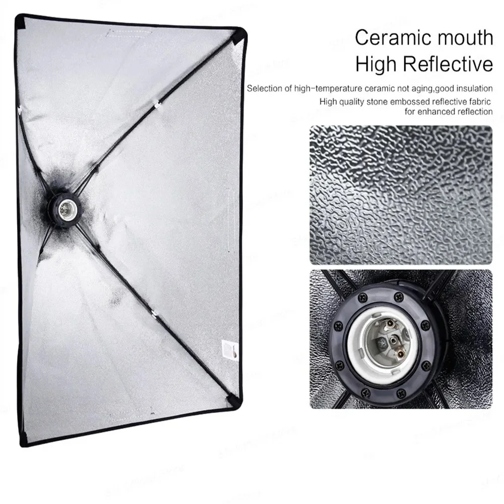 Комплекты освещения софтбокса для фотосъемки 50x70 см со штативом 1,6 м, профессиональное студийное освещение, комплект освещения софтбокса