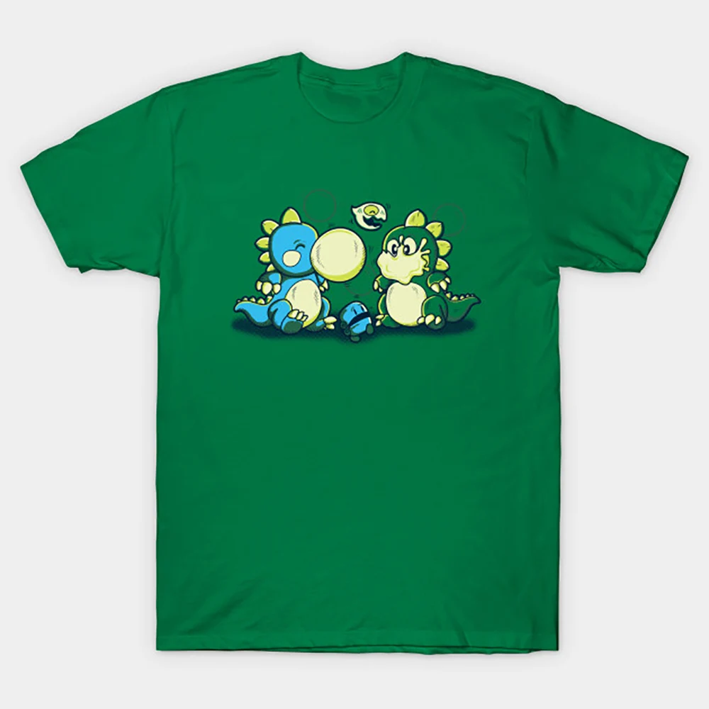 

Bubble Joke Cute Dinosaur Gift t shirt Videogame Bubble Bobble Graphic Clothes Short Sleeve Cartoon Tee All size Tops S-6XL