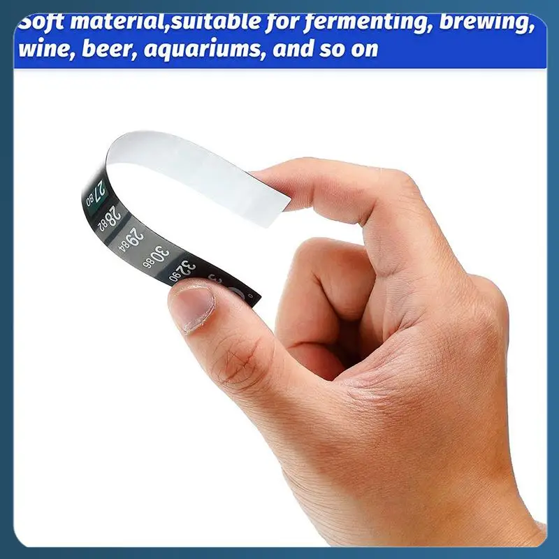 AB02 180 Pieces Digital Temperature Sticker Adhesive Thermometer Strip Fermenter Adhesive Crystal Strip Aquarium Thermometer