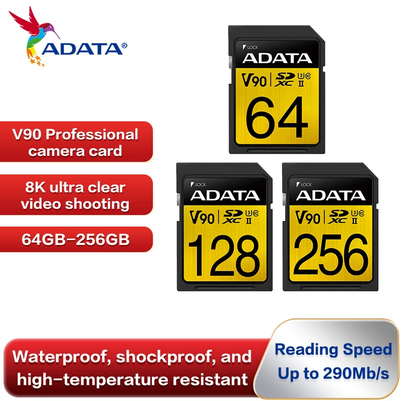 adata-premier-one-sdxc-card-uhs-ii-memory-card-256gb-128gb-64gb-u3-c10-v90-video-speed-sd-card-for-ultra-hd-4k-8k-camcorder