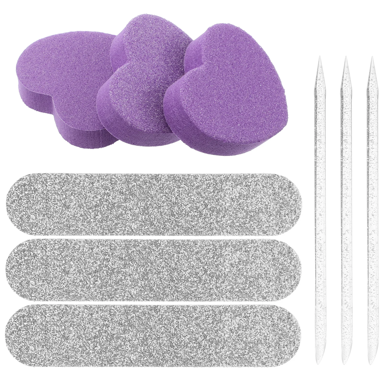 

10 комплектов, профессиональный набор для ухода за ногтями, пилочка для ногтей, губка, буфер, инструменты для формирования домашнего салона, акриловые акриловые ногти на ногах