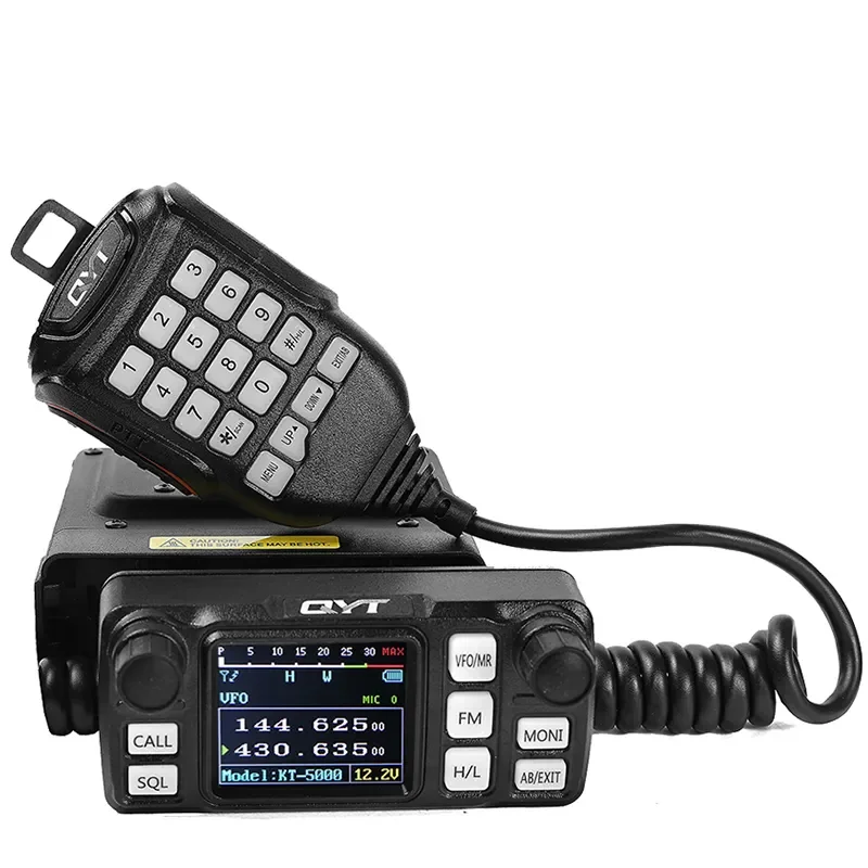 QYT KT-5000 Mini Car Radio Station VHF UHF Dual Band Car Vehicle Transceiver Walkie Talkie Long Range mobile FM ham radio