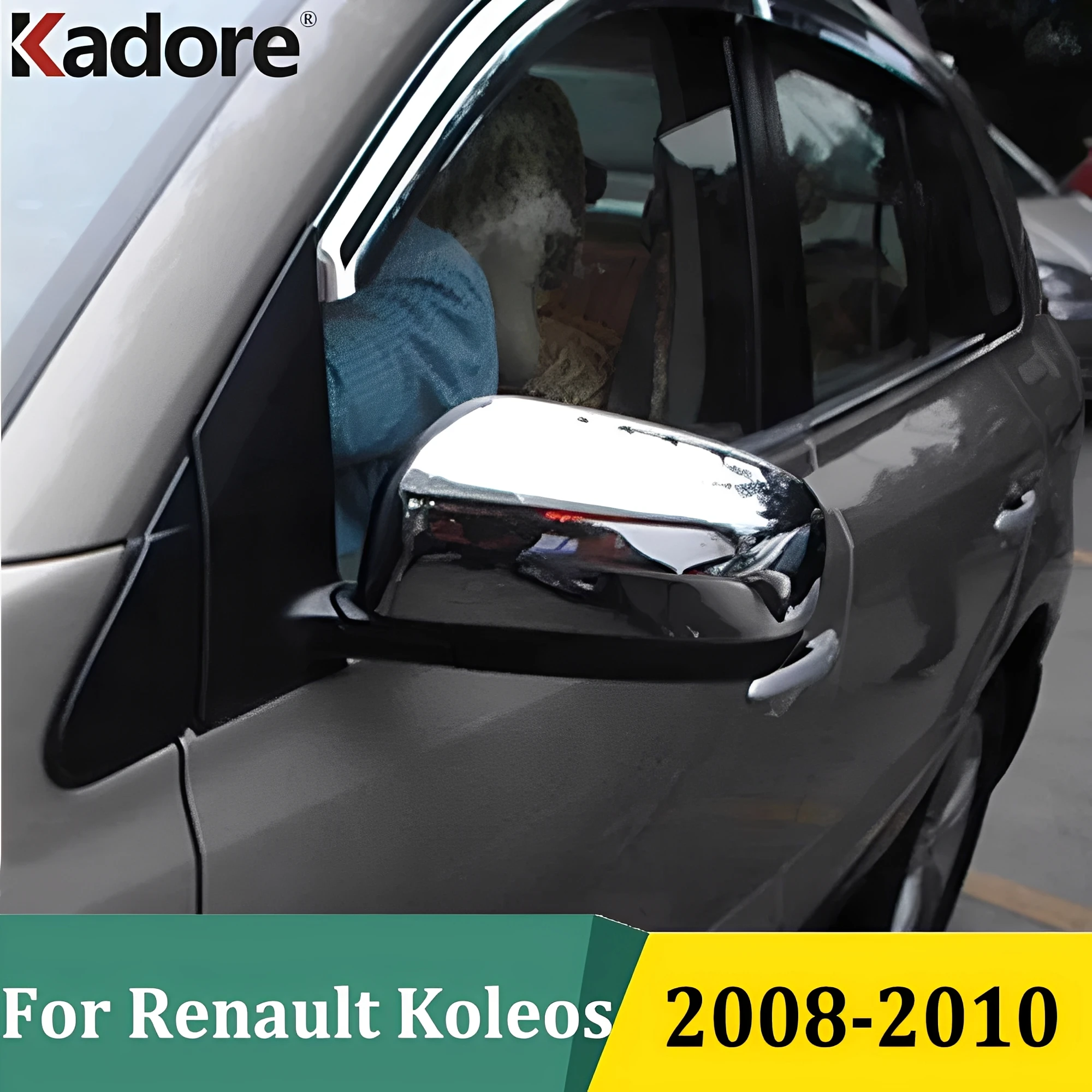 For Renault Koleos 2008 2009 2010 2011 ABS Chrome Door Side Rear View Rearview Mirror Case Cover Trim Styling Accessories