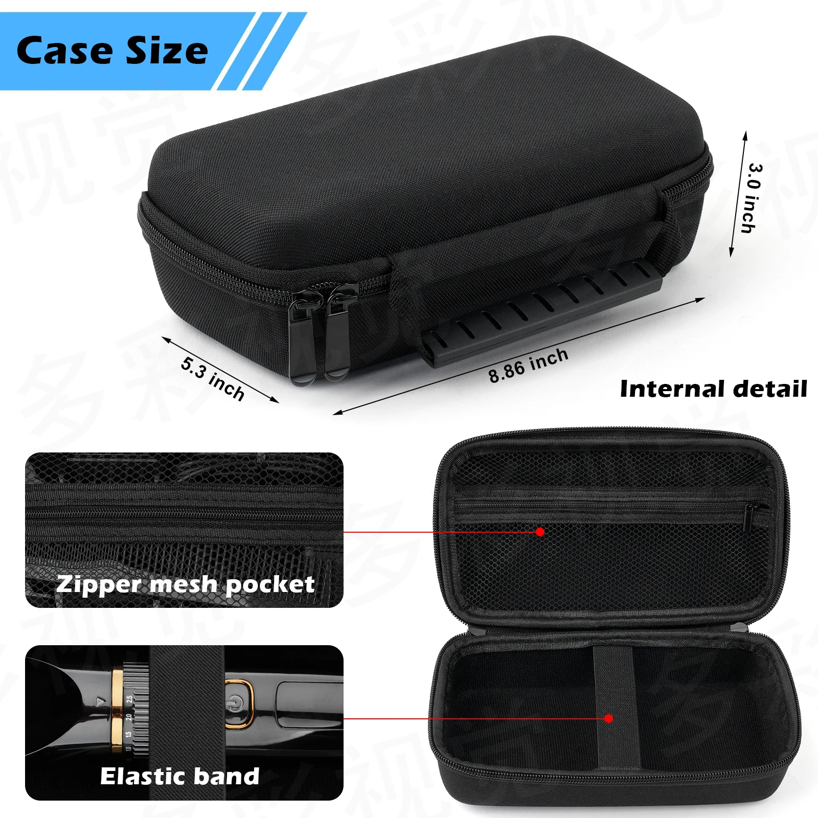 Hair Clipper Barber Case, Trimmer Travel Storage Organizer Box for Hatteker oneisall Ufree Novah Finisher Liner Bag(Case Only)