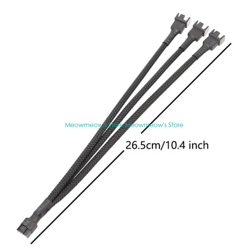 W91A 4PIN PWM 팬 스플리터 케이블 9.8 인치, PC 팬 스플리터 1 ~ 3/2/1 변환기