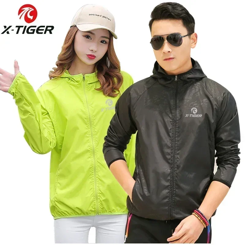 X-TIGER Windproof Reflective Cycling Jersey MTB Bike Bicycle Windcoat Super Light Sunscreen Hiking Jacket Cycling Sports Clothes