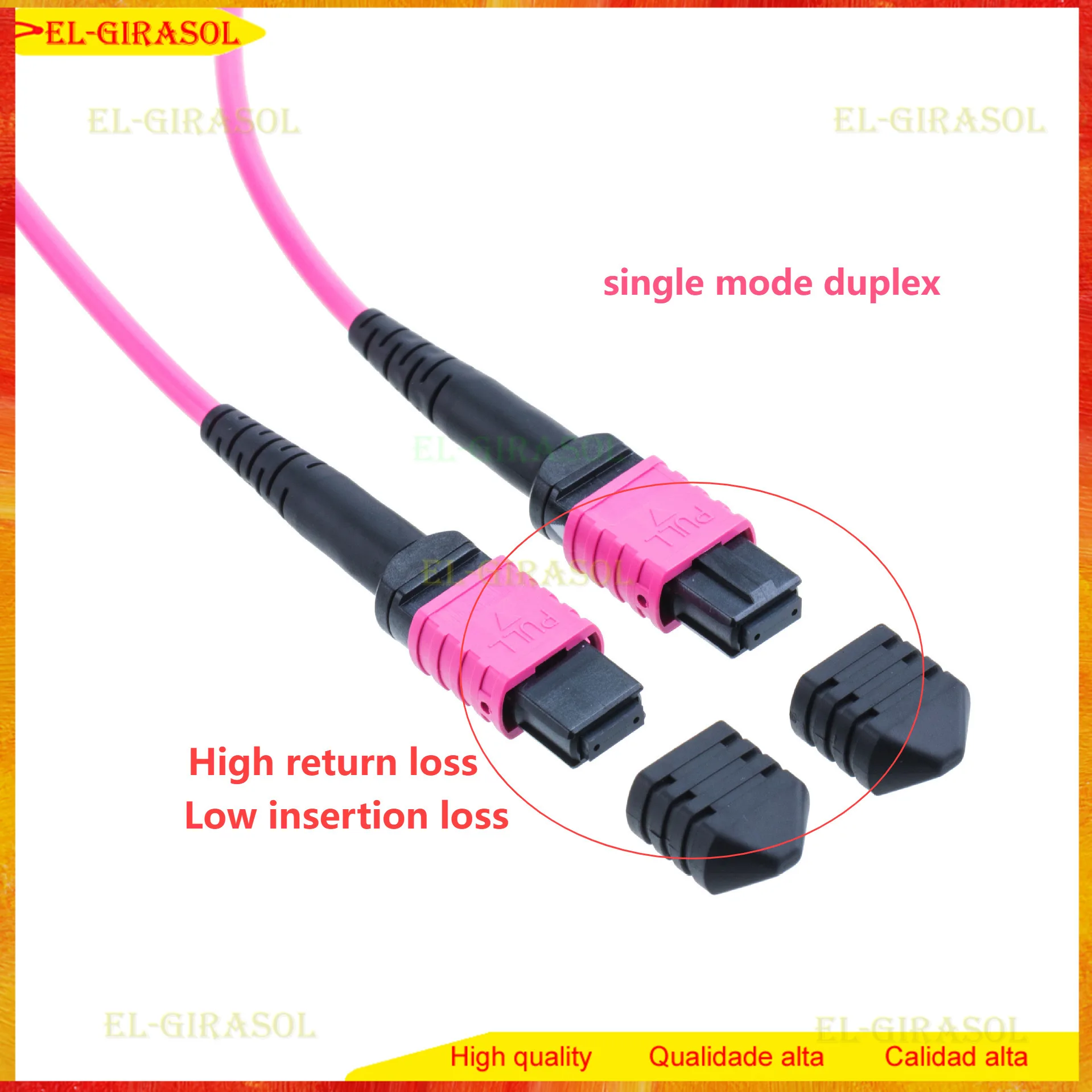 12 Cores Mpo Fiber Patch Cable Om4 Upc Female Jumper To Multimode Female Patch Cable Trunk 10 Meters