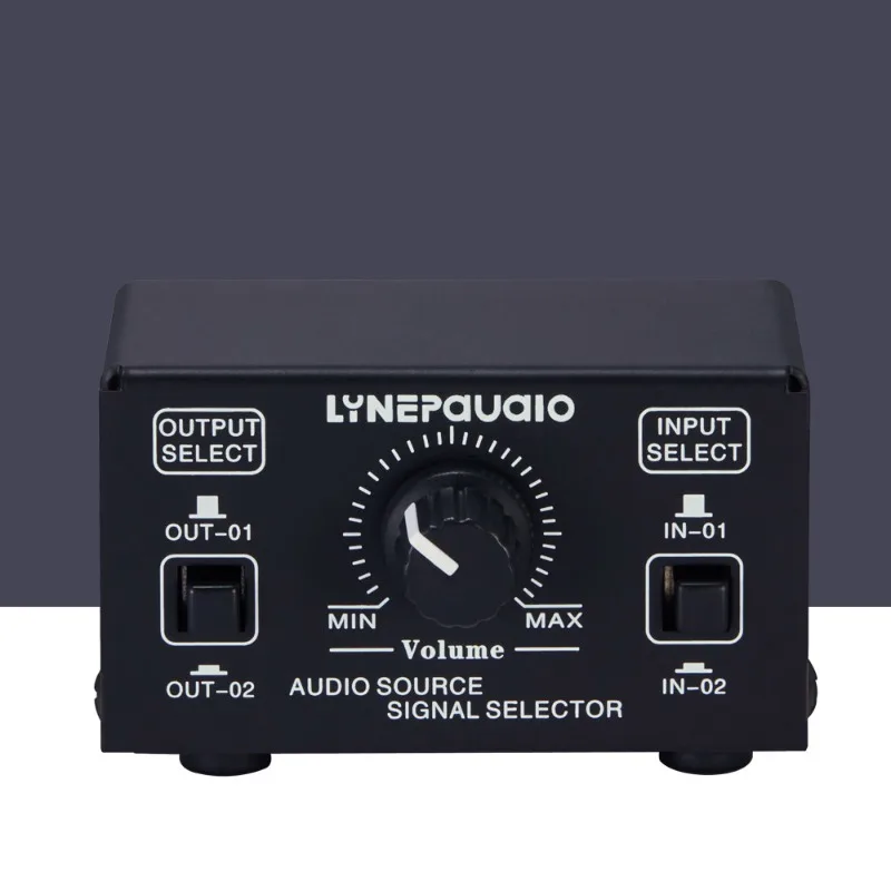 2 In 2 Out Audio Source Signal Selector Switcher Headphone Speaker Switcher Output Volume Adjustment Lossless