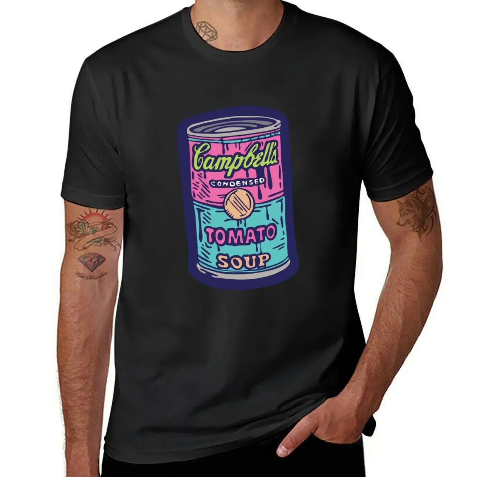 

Classic Pop Art Campbell's Tomato Soup illustration T-Shirt sublime blanks plus size tops mens clothing