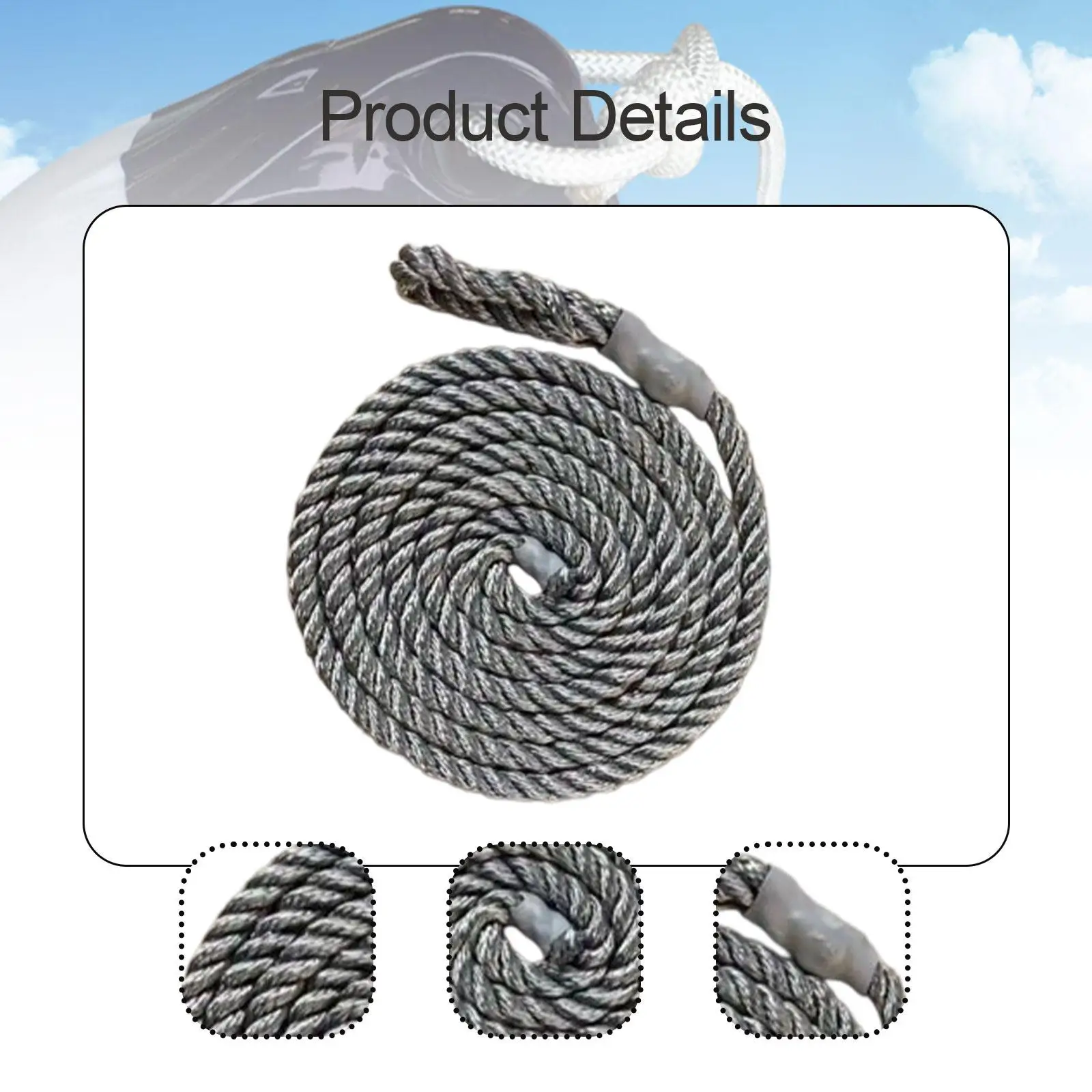 البوليستر قارب الحاجز خط عالية القوة حوض الحاجز الوفير حبل البحرية حبل حماية لرسو السفن قارب اليخوت #5