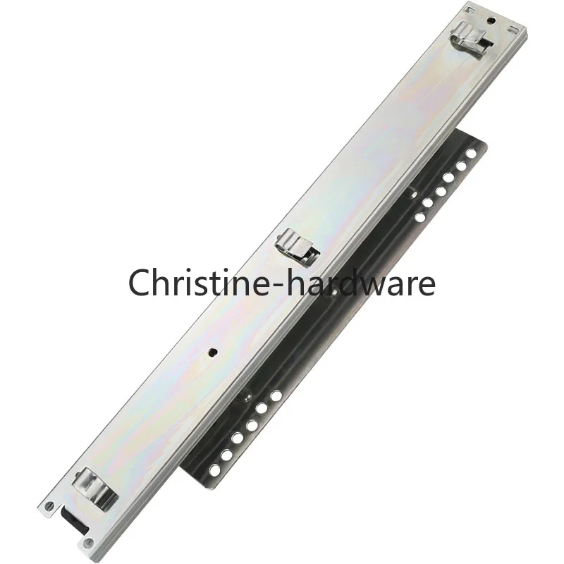 Pull basket track, Kitchen cabinet drawer Buffered slide rail, Bottom and side installation Adjustable width With damping buffer
