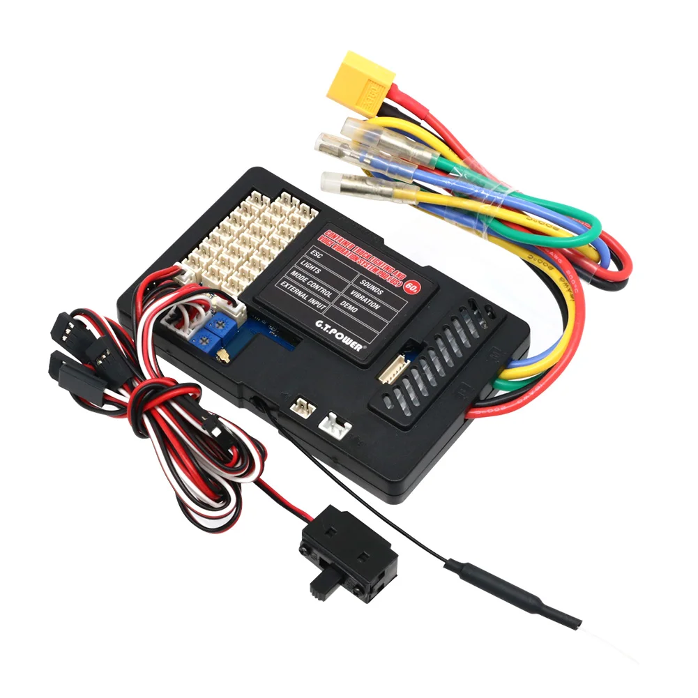 G.T.Power Container Truck Lighting And Voice Vibration System PRO With 60A ESC Output For RC Car Accessories Parts