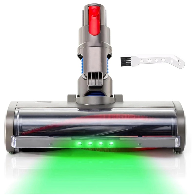 

Brush For Dyson V7 V8 V10 V11 V15 Vacuum Cleaner Floor Brush Head With Green LED Lights For Carpets And Hard Floors