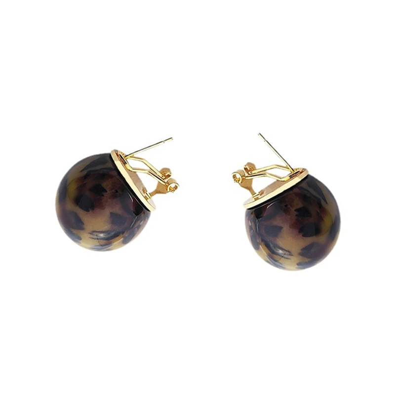 Leopard Print Ball Post Earrings For Women Fashion Jewelry Timeless Classic New Styles Hot Selling Items Holiday Gifts C1789