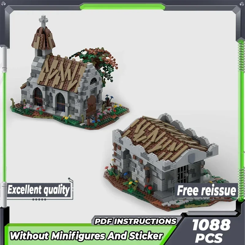 Medieval Model Moc Building Bricks King's Grave And Village Church Technology Blocks Gift Christmas Toys DIY Sets Assembly