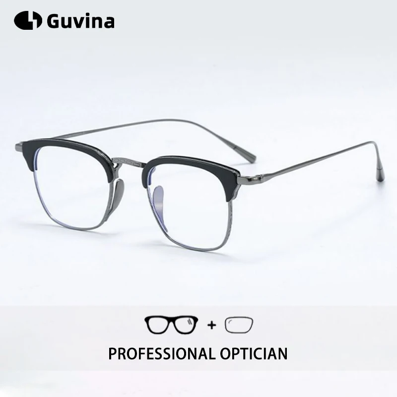 retro-eyebrow-frame-pure-titanium-design-men-square-business-glasses-anti-blue-light-ultralight-progressive-photochromic-custom
