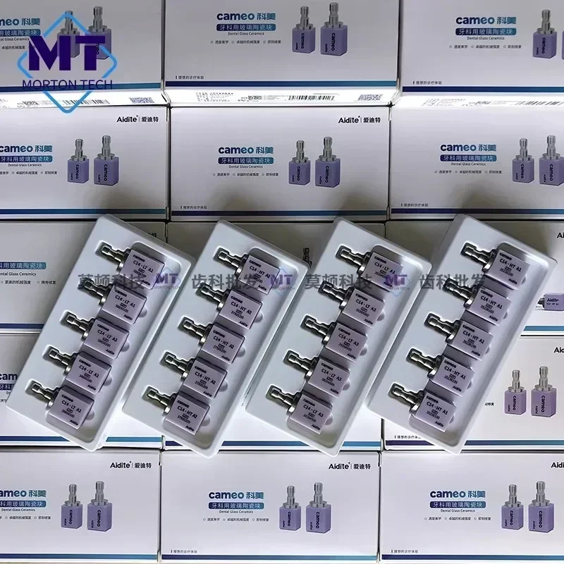 Imagem -04 - Materiais de Translucidez de Porcelana Dental Blocos Cerâmicos Dentistry Lab Materials Aidite Cameo C14 Cad e Cam Dissilicato de Lítio Pcs por Caixa