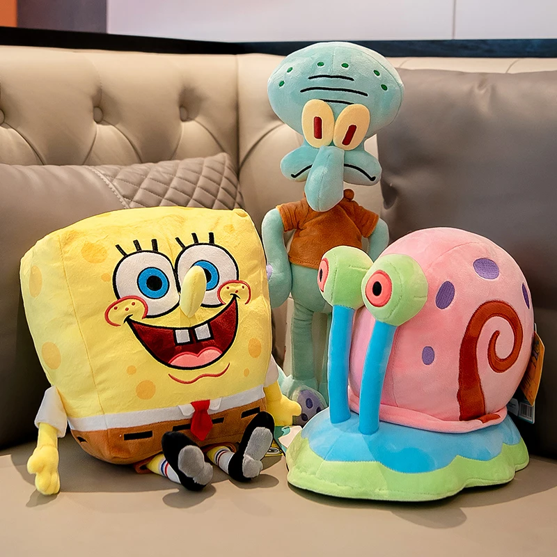 أنيمي بلوشي دمية سبونجبوب Peluches دمية سكوير بانتس باتريك ستار Squidward يوجين كرابز غاري Kawaii الكرتون محشوة ألعاب من نسيج مخملي