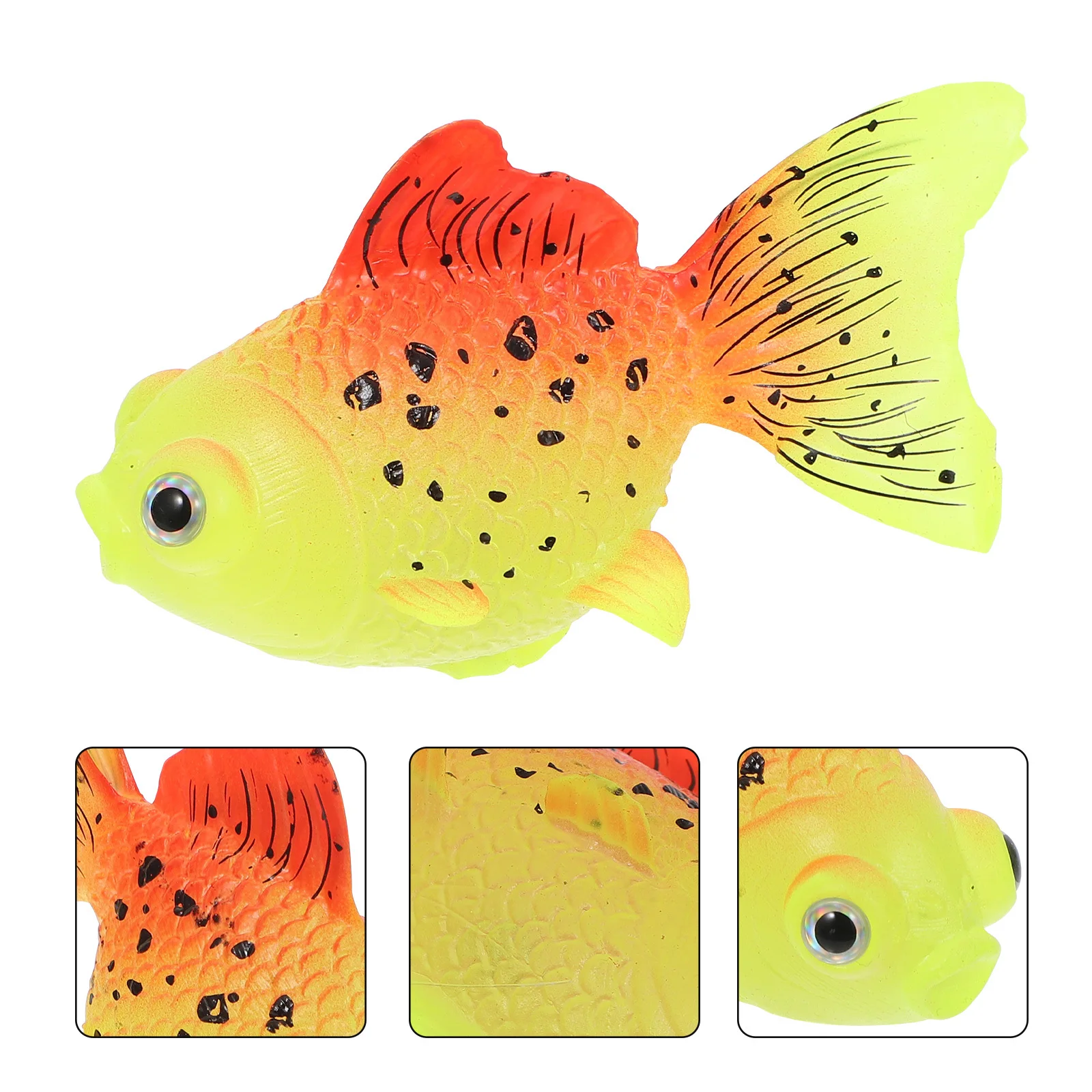 

1pc Night Glow Goldfish Aquarium Decor, Realistic Simulation Ornament For Fish Tank Landscaping, Silicone Artificial Fish