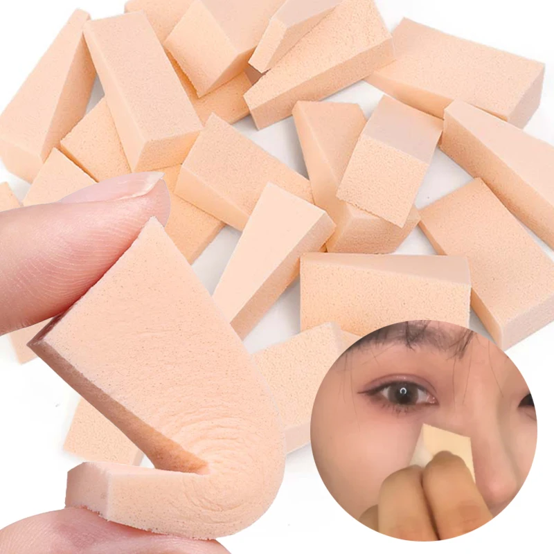 Zachte Driehoek Make-Up Spons 80/100 Stuks Draagbaar Droog En Nat Gebruik Poeder Puff Foundation Concealer Crème Cosmetische Puff Make-Up Tools