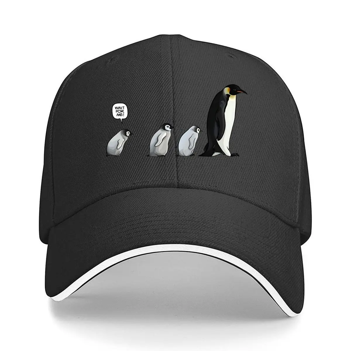

Penguin Penguins Humor Art Print Sandwich Baseball Cap