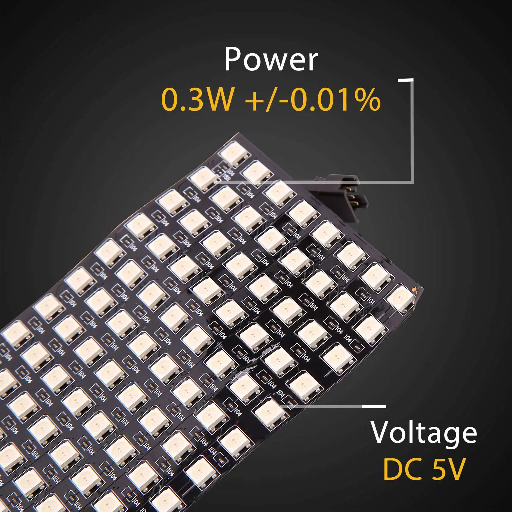 

LED Matrix Panel, WS2812B RGB 832 Pixels Digital Flexible Dot Matrix Individually Addressable LED Display Screen