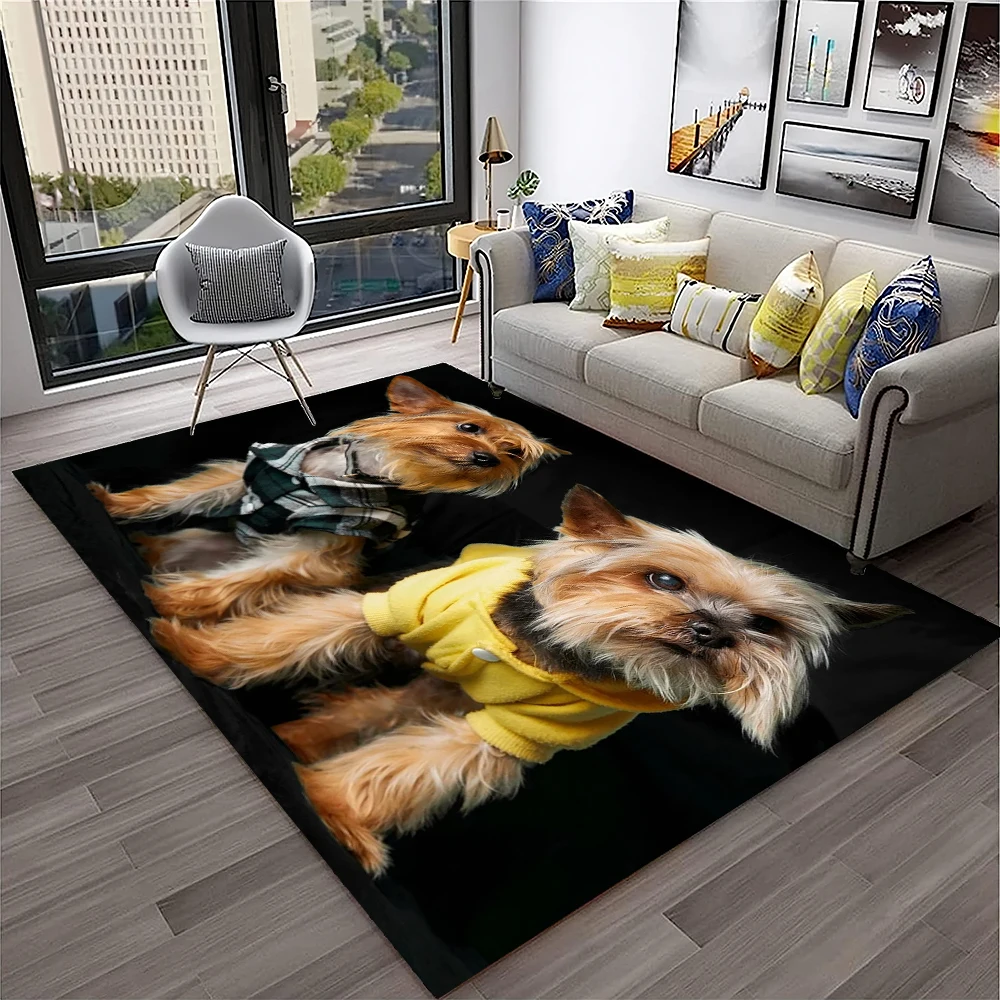 Cute Dog Samoye,Chihuahua,Koki Pomeranian Husky Cartoon Carpet Rug for Home Living Room Bedroom Sofa Doormat Decor,kid Non-slip