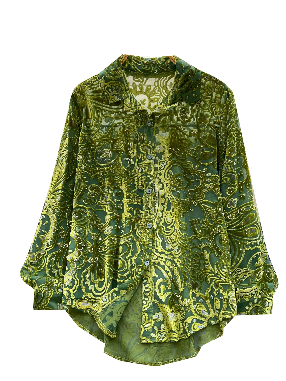 Ele Heavy Embellied Velvet Me irt المرأة فضفاضة التخسيس عادية متعددة الاستخدامات Faionable صافي irt للخريف #5