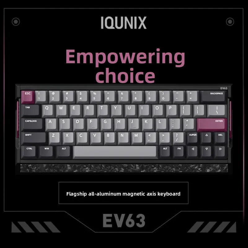 IQUNIX EV63 Magnetic Axis Keyboard Stable 8K Low Latency 0 Dead Zone 0.01RT Esports Gaming Keyboard Computer Accessories