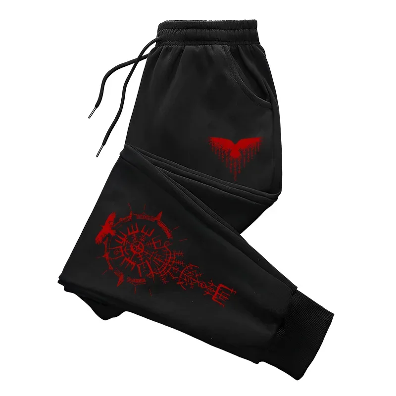 

Viking Raven Sweatpants Men Casual Jogger Pants Sporty Trousers Autumn Winter Comfortable Outdoor Home Wear 2025 New