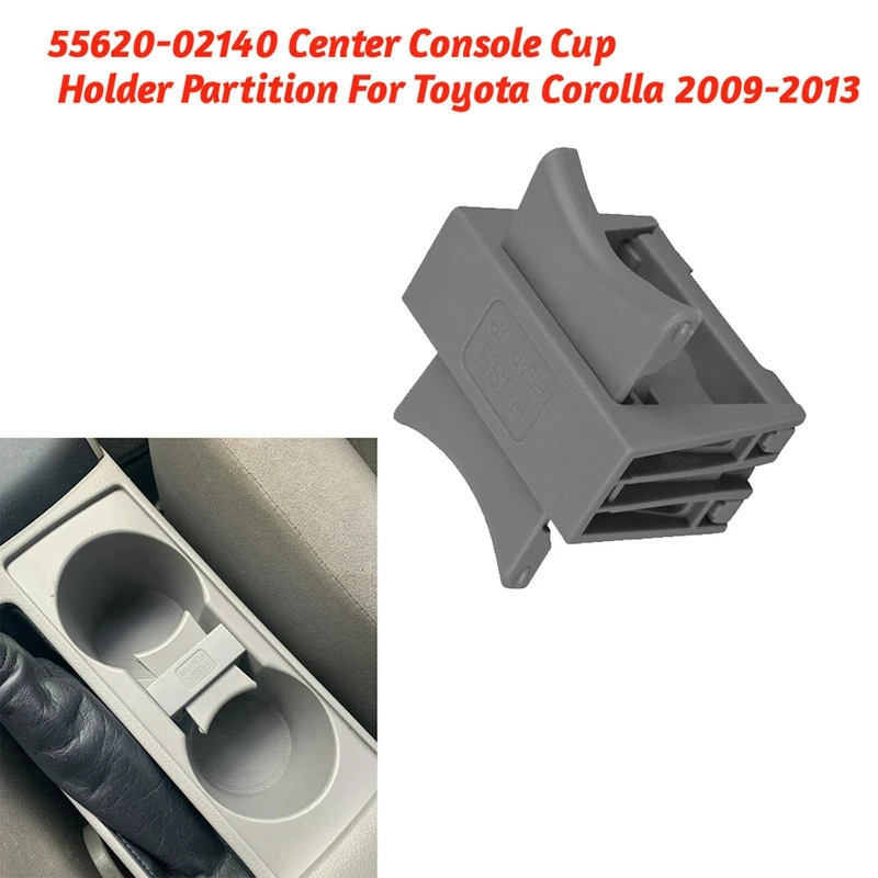 Car Center Console Cup Holder Partition 55620-02140 For Toyota Corolla 2009-2013 Folding Removable Cup Holder