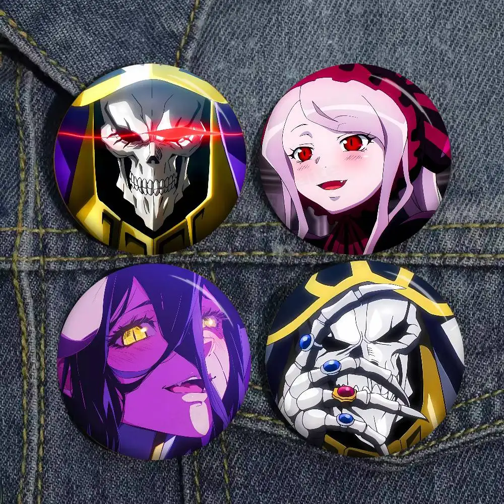 Anime Character Overlord Anime Button Pin Handmade Brooch for Clothes Cartoon Badge Backpack Decoration Jewelry Accessories