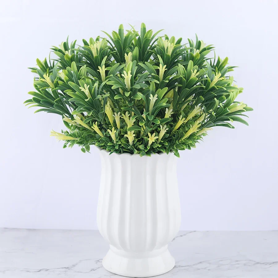 mini artificial flowers plastic lily water plants fake leaves bunch flowers waterweed green garden decoration home for bouquet