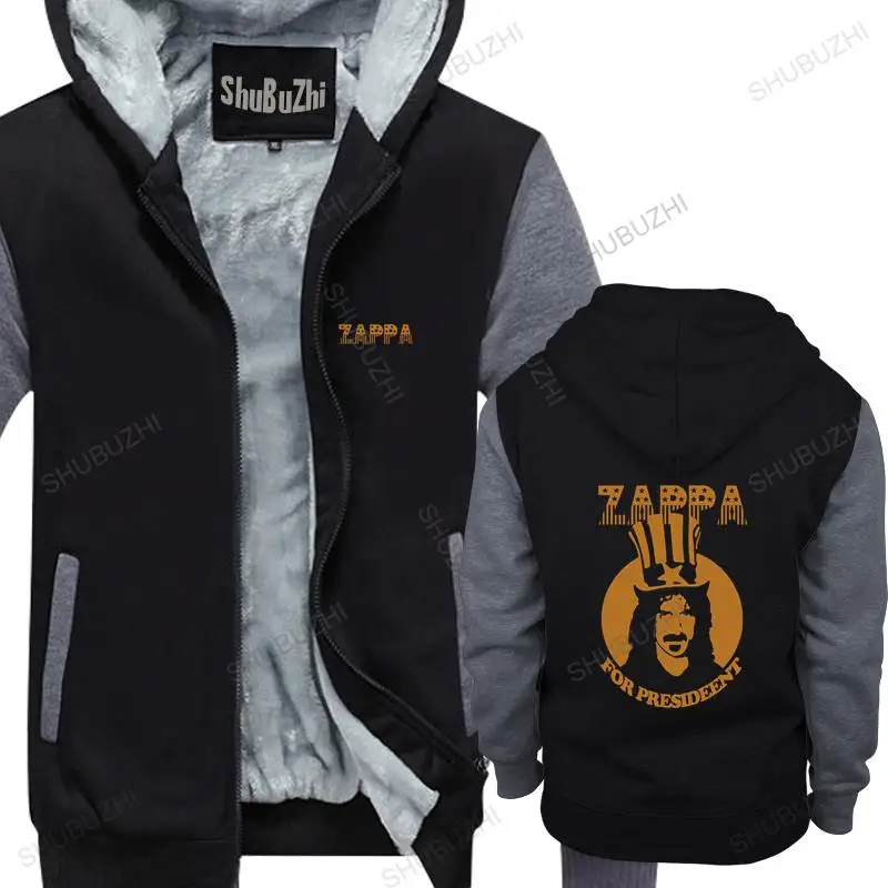 

Men streetwear hooded zipper Frank Zappa Zappa For President mens shubuzhi fleece hoodies fleece hoody male warm coat