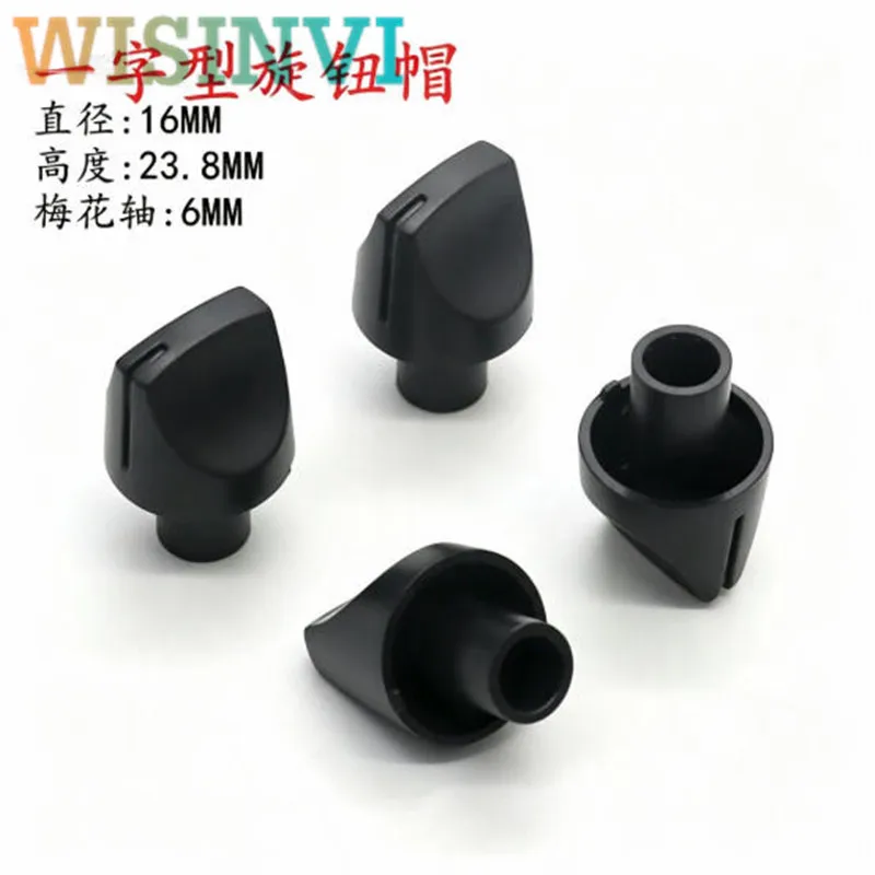 10pcs Duckbill Potentiometer Knob 16x23.8mm 6mm Spline Flower Shaft Plastic Volume Adjust Knob Cap For Audio Amplifier Mixer