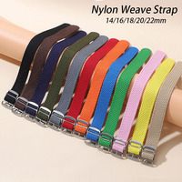 Nylon Weave Watch Band 14mm 16mm 18mm 20mm 22mm Canvas Strap for Perlon for Omega Replacement Bracelet Sport Soft Wristband