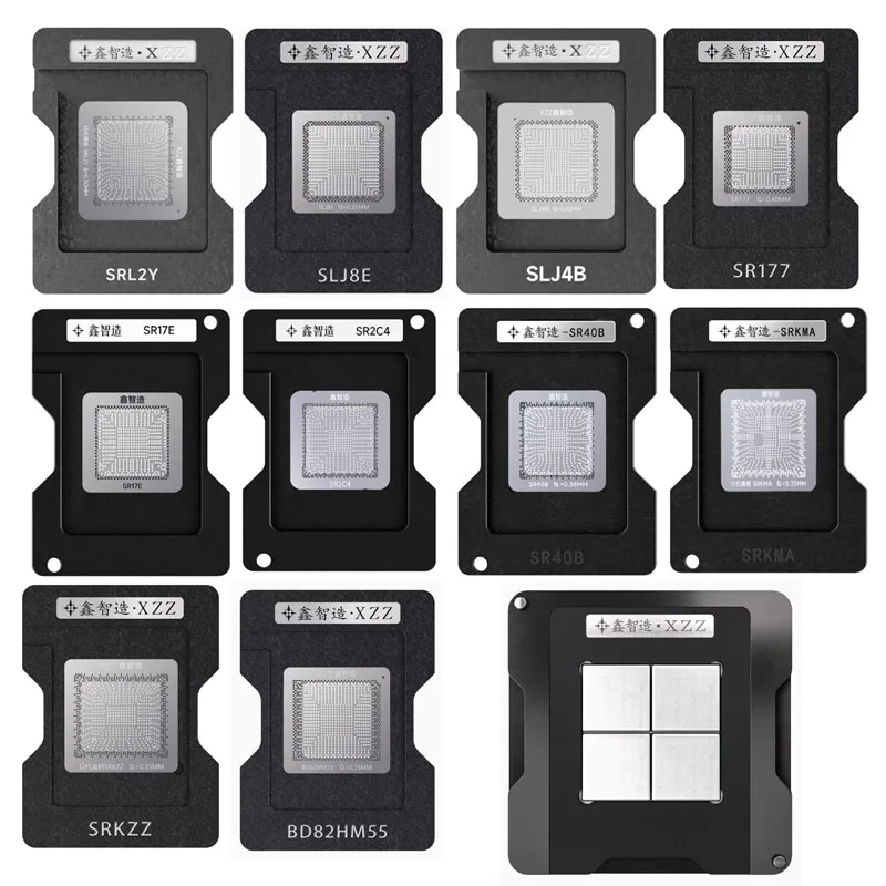 

XZZ BGA stencil for Laptop south bridge chip BD82HM55 SLGZS SLJ8E SLJ4B SR177 SR17E SR2C4 SR40B SRKMA SRKZZ SRL2Y BGA reballing