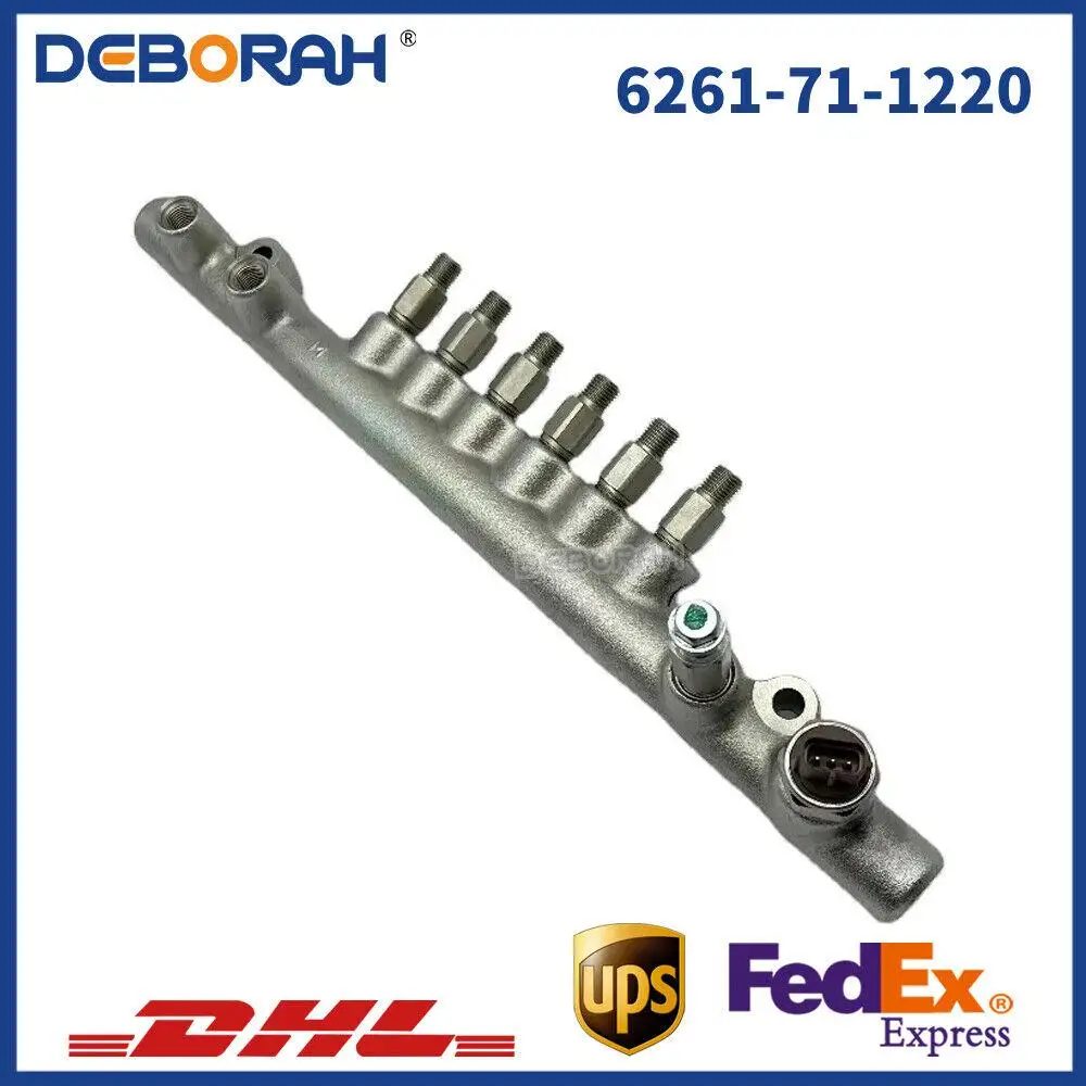 6261-71-1220 Common Rail Assy SAA6D125 SAA6D140 SAA6D170E-5 Engine For Komatsu