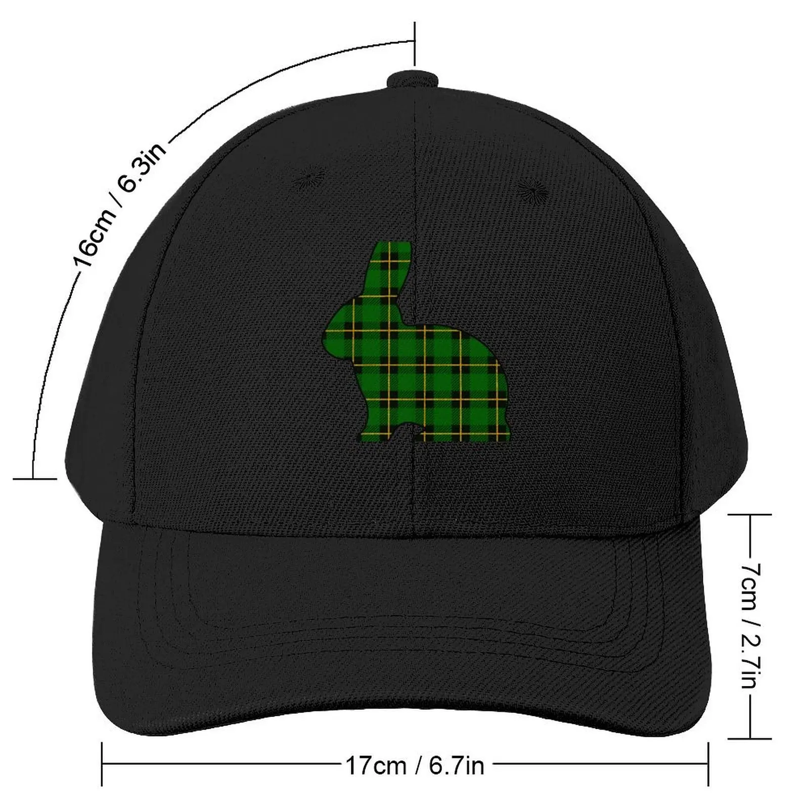 Rabbit Scottish Plaid - Tartan D10 Baseball Cap custom Hat Sunhat Designer Man Women's