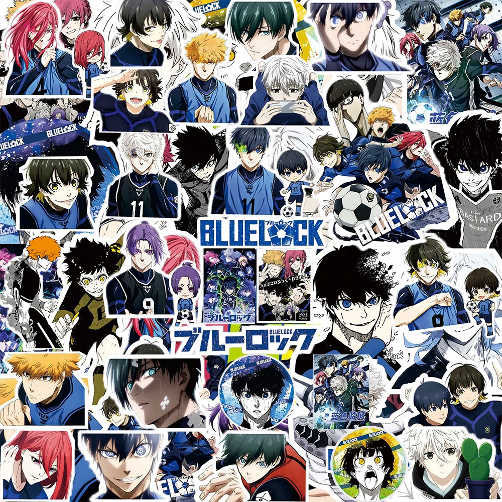 10/30/80pcs Japan BLUE LOCK Anime Stickers Classic Manga Sticker Motorcycle Phone Guitar Laptop Cool Cartoon Decals Kid Toy Gift