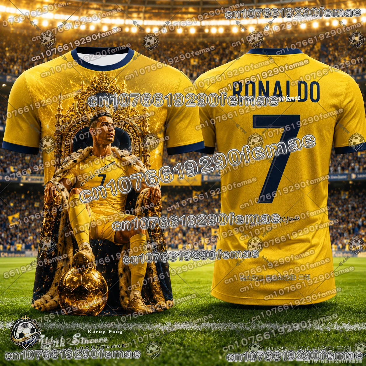 New Ronaldo Fashion Soccer Jersey Kids Adults 3D Printed Graphic Fan Commemorative Breathable Quick Dry Outdoor Training Top