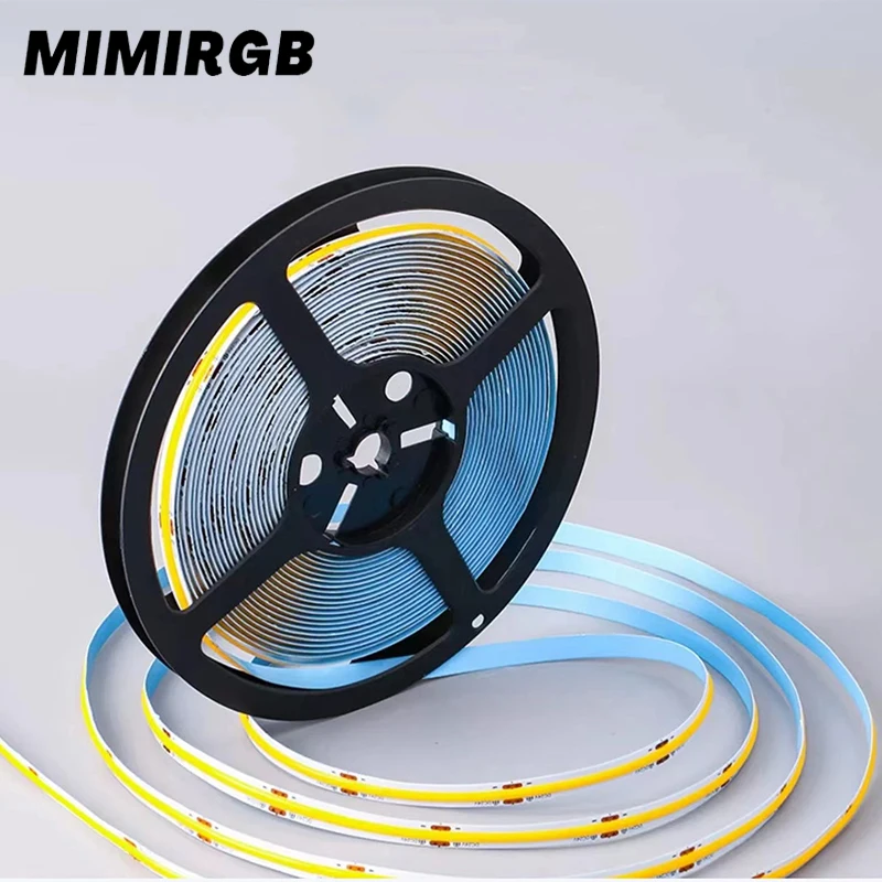 12V 24V Cob Led Strip Licht Silicagel Tape Hoge Dichtheid Heldere Flexibele Led Lamp Lint Achtergrondverlichting Diy Home Wanddecoratie