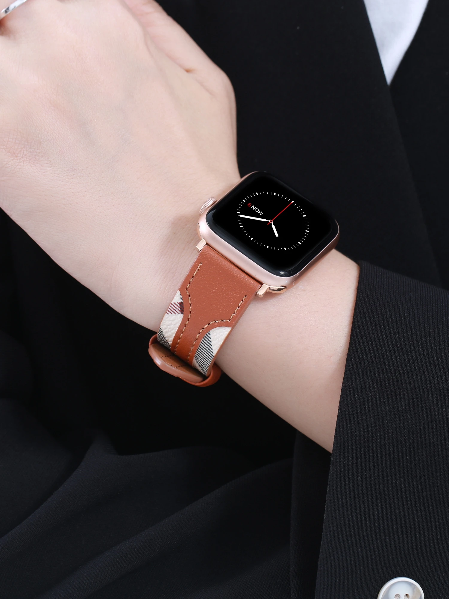 Y2k Star Butterfly Embroidered Denim Leather Watch Strap For Apple Watch Band 41mm 40mm 38mm Girl Band For iwatch 8 7 SE 6 5 4 3